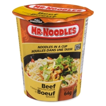Nouilles dans une tasse à saveur bœuf 64g Mr Noodles