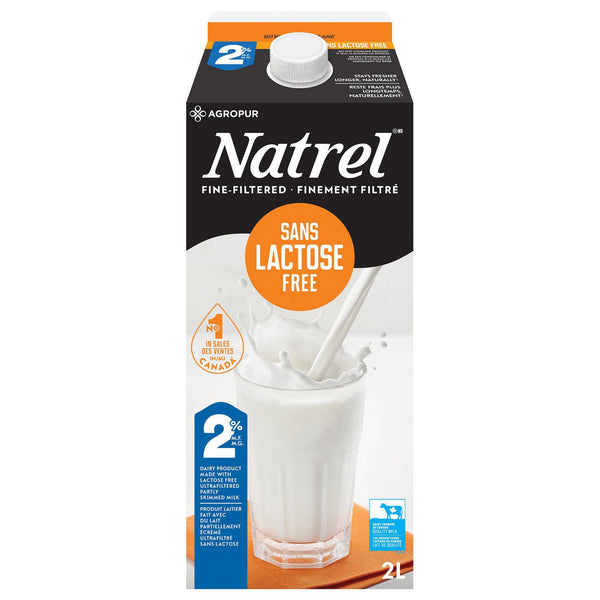 Lait finement filtré sans lactose 1% m.f 2 l Natrel