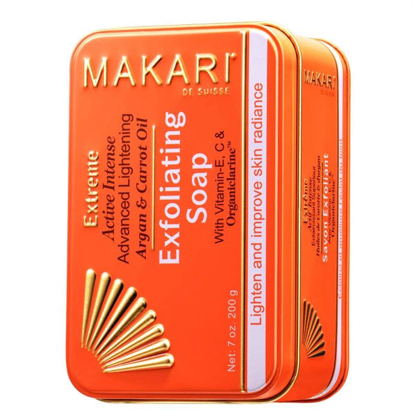 Savon exfoliant active intense au huiles d'argan et de carotte 200g Makari