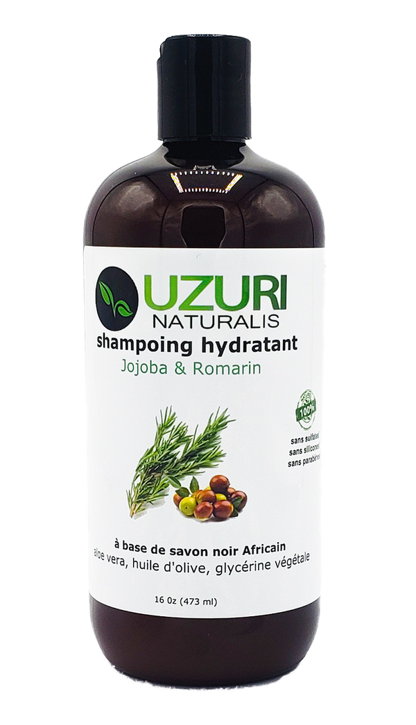 Shampoing hydratant jojoba & romarin Uzuri Naturalis