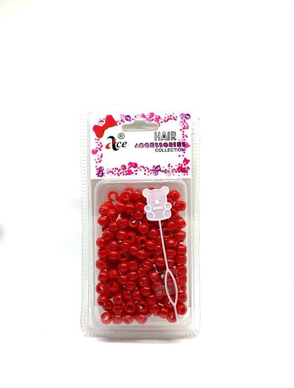 Petites perles rouges pour tresses Ace