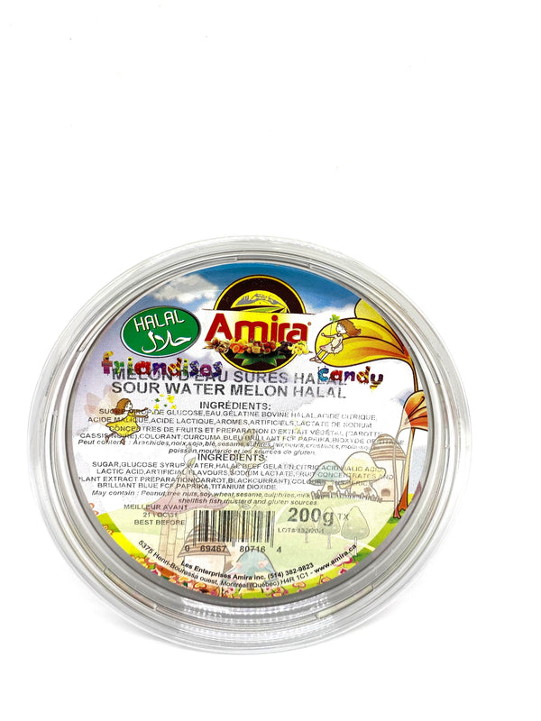 Friandises candy melon d'eau sures halal 200g Amira