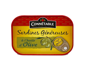 Sardines généreuses à l'huile d'olive 140g Connétable