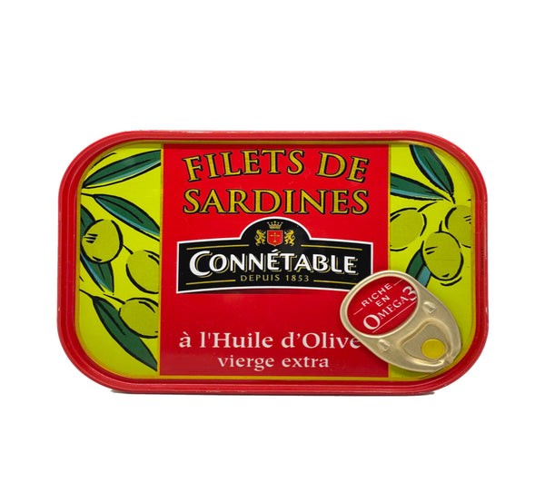 Filets de sardines à l'huile d'olive vierge extra 100g Connétable
