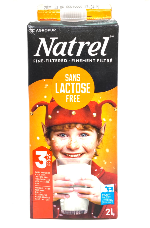 Lait finement filtré sans lactose 3.25% m.f 2 l Natrel