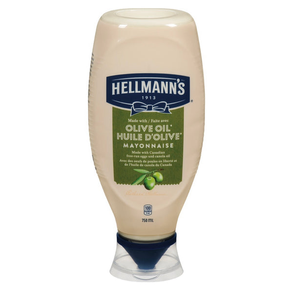 Mayonnaise à base d'huile d'olive 750ml Hellmann's